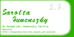 sarolta humenszky business card